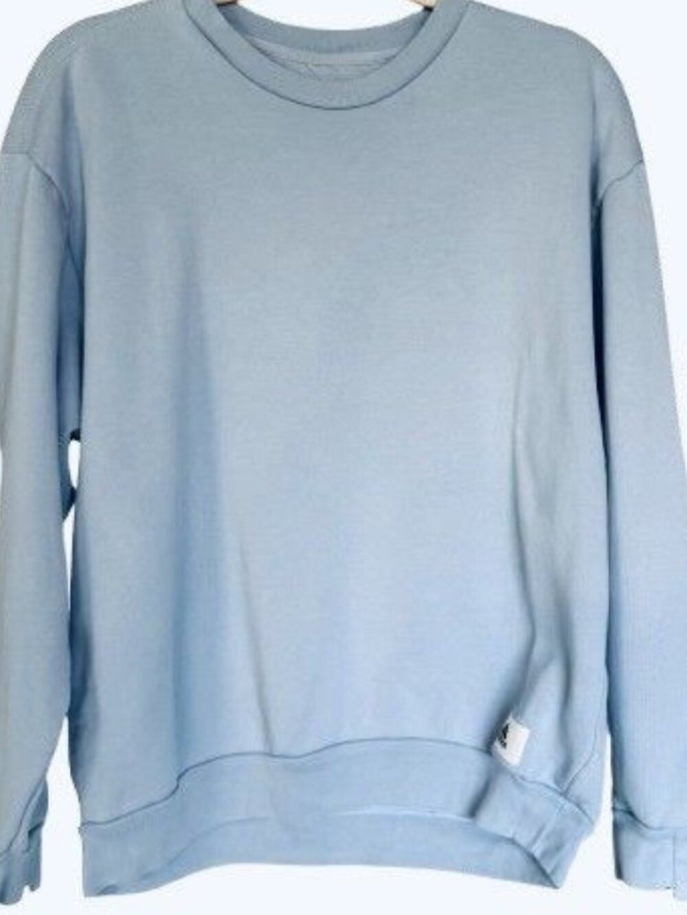 Adidas Sweatshirt Women's M Light Blue Crewneck Pullover Logo Casual